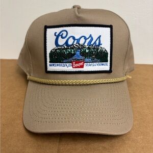 Coors Banquet Mountain Patch Trucker Rope Hat